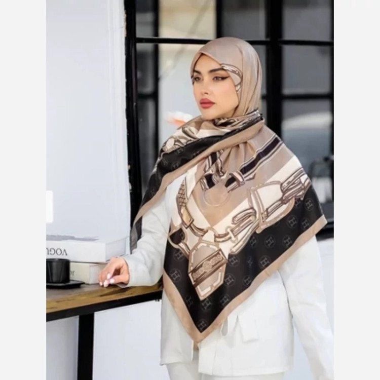 روسری ابریشم توییل مدل سهند