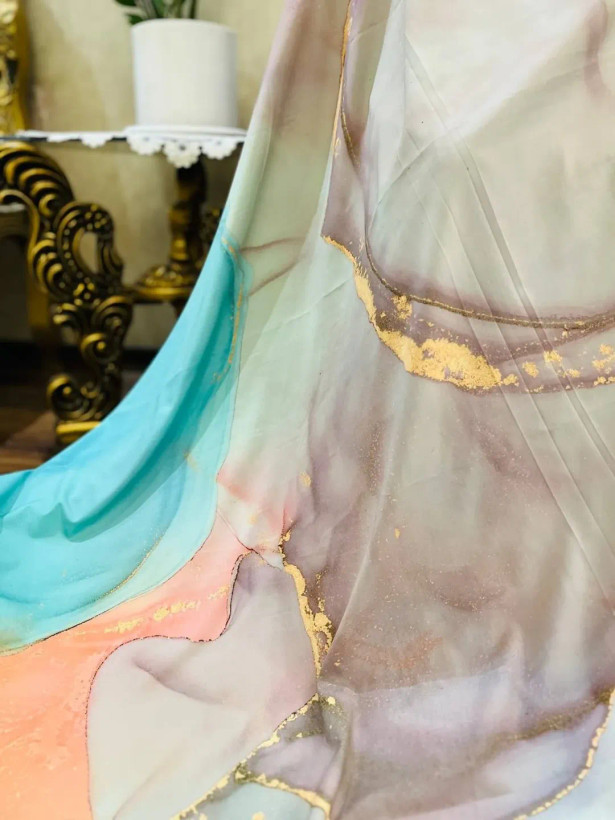چادر رنگی اسکادا مدل آبرنگی