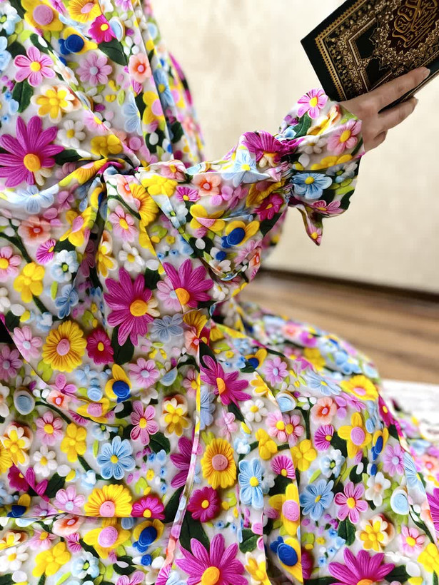 چادر نماز کدری مدل گلریز