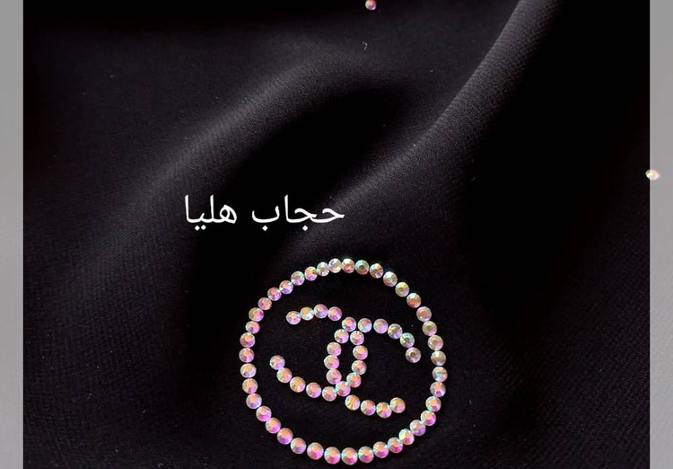 روسری نگین دار مدل شنل هفت رنگ کرپ حریر