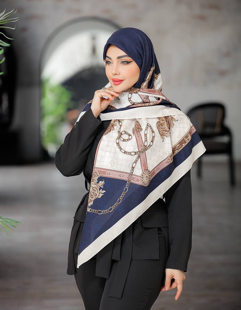روسری رنگی ابریشم توییل